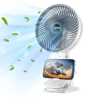 Portable 3 Gears Rechargeable Desktop Fan Air Cooling Handheld Strong Airflow With 360°